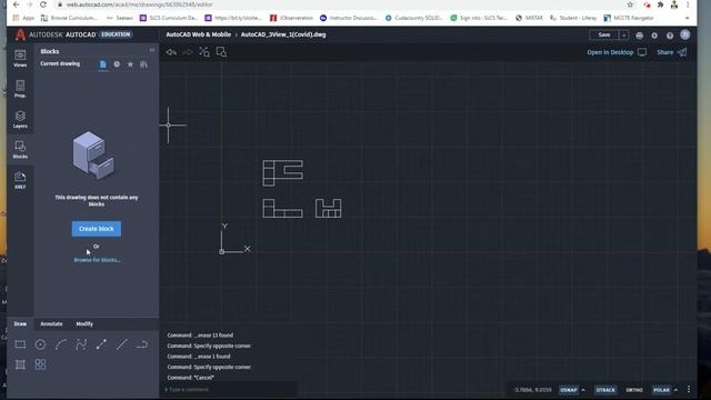 Blocks in AutoCAD Web App смотреть онлайн