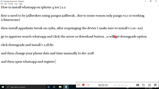 How to install whatsapp on iphone 4 ios 7.1.2 November 2019 **OUTDATED** |SEE DESCRIPTION смотреть онлайн