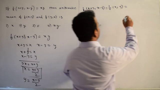 If f(x+y,x-y)=xy then the arithmetic mean of f(x,y) and f(y,x) is смотреть онлайн