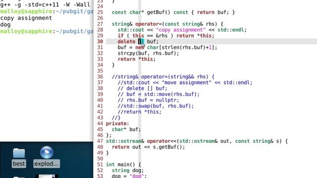 Move constructor & assignment смотреть онлайн