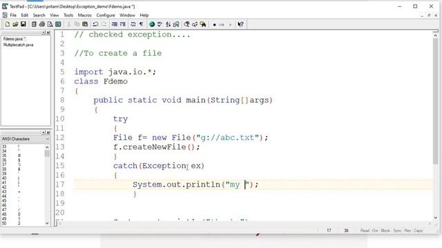 Checked Exception in java with examples | Exception Handling in java Hindi | by-Rajeev смотреть онлайн