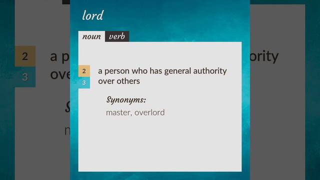 Lord | meaning of Lord смотреть онлайн