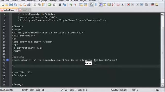 JavaScript: новый синтаксис ES6 смотреть онлайн