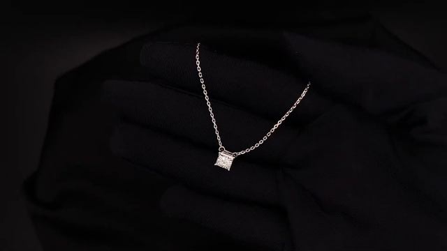 Подвеска с бриллиантом принцесса 0.8ct 8/6 GIA смотреть онлайн
