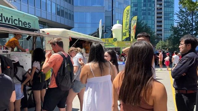 【4K】Canada Day Celebrations 2023, Downtown Vancouver Walk  | Travel Canada (Binaural City Sounds)