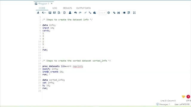 Sorting the data using Indexing in data step (SAS Tricky Question) смотреть онлайн