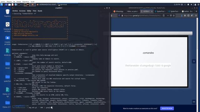 PRACTICAS CON SPIDERFOOT, THE HARVESTER Y RECON-NG смотреть онлайн