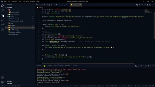 How to read data from MongoDB database|| Get endpoint creation for registered user || ShoppingApp#2 смотреть онлайн