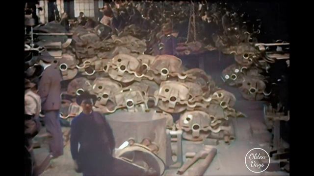 Westinghouse Works Motor Room From 1904 - [ 60 FPS - Color - 4K ] - Old Footage Restoration With AI