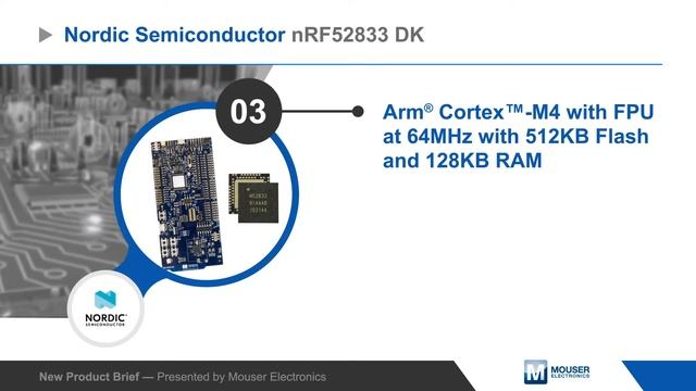 Nordic Semiconductor nRF52833 Development Kit — New Product Brief | Mouser Electronics смотреть онлайн