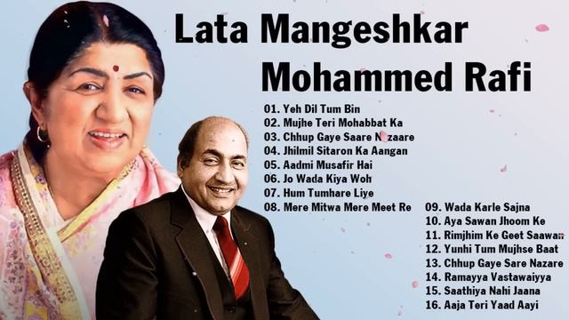 Best Duets Of Lata Mangeshkar & Mohammed Rafi || Bollywood Old Songs смотреть онлайн
