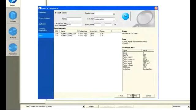 Конфигурирование режима сервоуправления в преобразователе частоты Lenze 8400 Vector HighLine