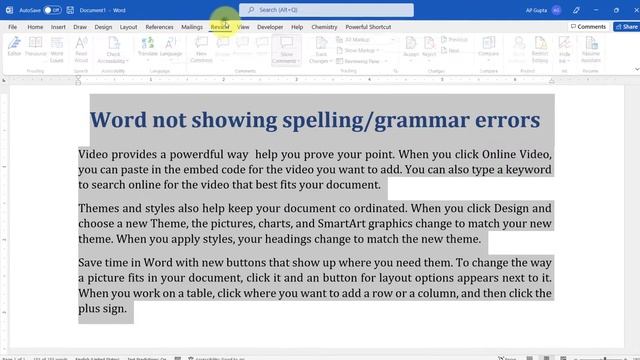 How to turn on spell check in Word | Grammar/Spell check not working in Ms Word [2022] смотреть онлайн