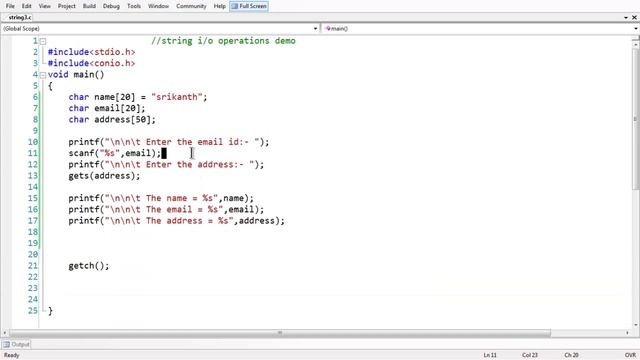 43.STRINGS IN C PART - 3 (STRING INPUT - OUTPUT) смотреть онлайн