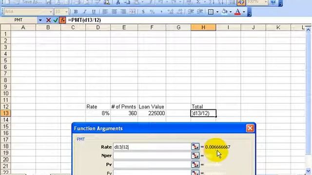 Excel 2003: Payment Function смотреть онлайн