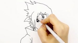 Как нарисовать Саске