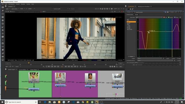 Nuke: How to use Saturation, HueCorrect and ColorLookup node || Nuke tutorial || Chapter 31 смотреть онлайн
