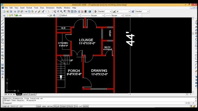 How To draw House Plan || Ghar ka naksha AutoCAD смотреть онлайн