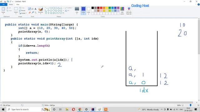 Print array using recursion | Print array using recursion in java, Print array смотреть онлайн