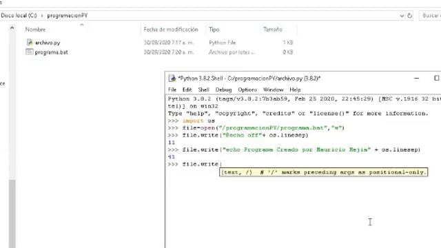 Programación Python para la creación de archivos extensión bat смотреть онлайн