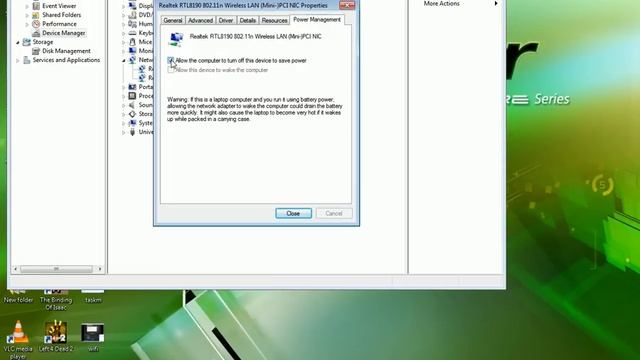 My WiFi Settings on my Acer Aspire M3910... смотреть онлайн