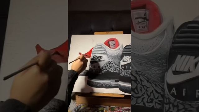 Nike Air Jordan’s Acrylic Painting #painting #nike #art смотреть онлайн