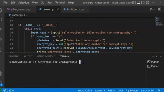 Python Secret Messages: Caesar's Cipher смотреть онлайн