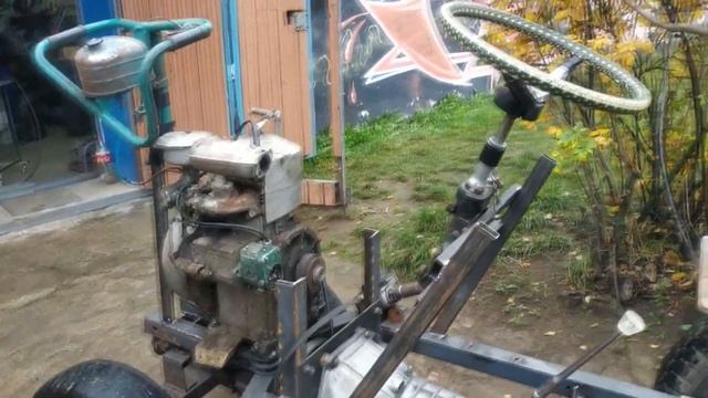 Самодельный трактор. Первый выезд. смотреть онлайн