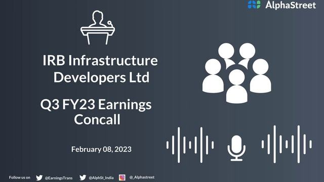 IRB Infrastructure Developers Ltd Q3 FY23 Earnings Concall смотреть онлайн