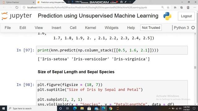 Prediction using Unsupervised Machine Learning смотреть онлайн