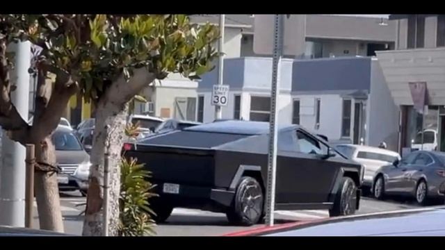 First ever Tesla Cybertruck in matte black spotted смотреть онлайн