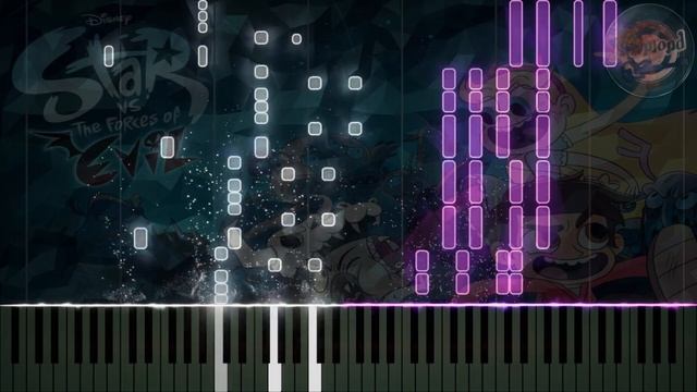 Star Vs Forces Of Evil Theme Song Piano Tutorial смотреть онлайн