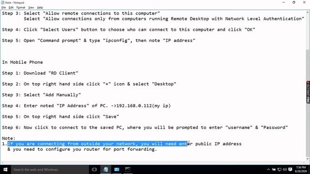 How to connect to Windows PC(Remote Desktop) from RD Client on Android phone смотреть онлайн