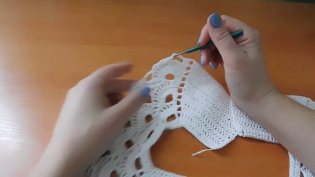 Кокетка для детского платья | Вяжем крючком | Часть 3 смотреть онлайн