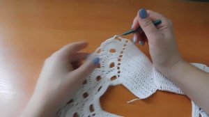 Кокетка для детского платья | Вяжем крючком | Часть 3