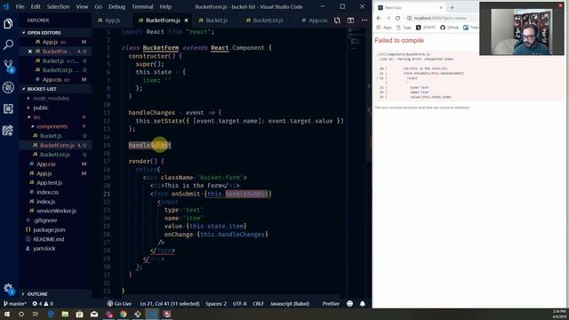 Let's build a project together || React Bucket List part three Add data with form смотреть онлайн