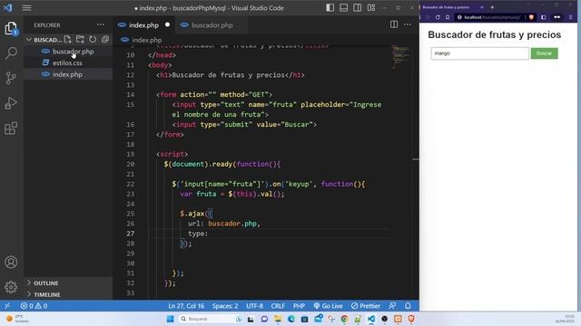 Buscador en tiempo real con PHP, MySQL y Ajax rápido y fácil. смотреть онлайн