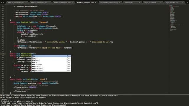 Basic KeyListener in Java смотреть онлайн