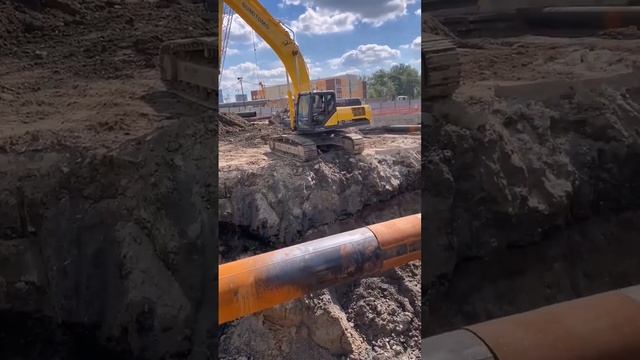 ??Укрепление котлована методом стены в грунте. Водопонижение глубинными скважинами. Строительство Ж