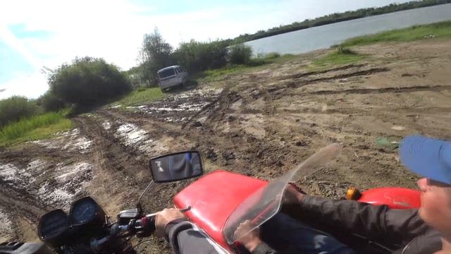 Катаем с коляской по берегу Иртыша. Поехали на рыбалку смотреть онлайн