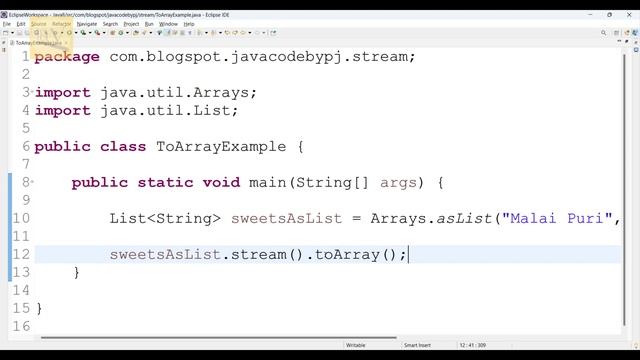java 8 Stream API | toArray() | stream api terminal operations || java 8 features || core java || смотреть онлайн