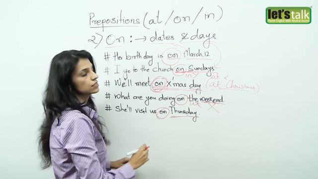 Prepositions - ( on, in, at ) in relation to time. - Free English & Grammar Lessons смотреть онлайн