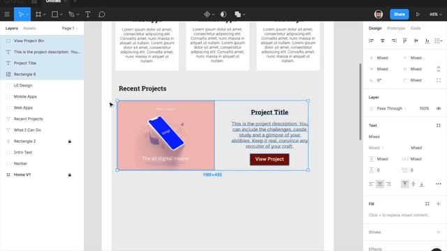 Create a DOPE portfolio website - UI Design using Figma part 1 смотреть онлайн