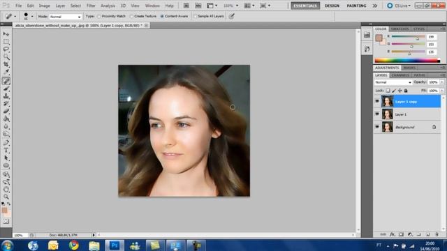Photoshop CS5 tutorial - Smooth skin (Pimp My Face) Feature: Alicia Silverstone (HD) смотреть онлайн
