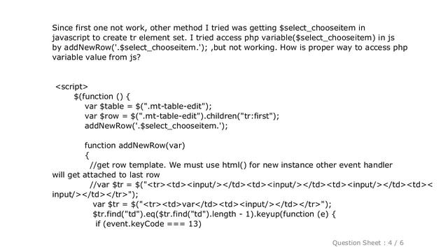 HTML : javascript insert new row same as first row when press enter in html table last row смотреть онлайн
