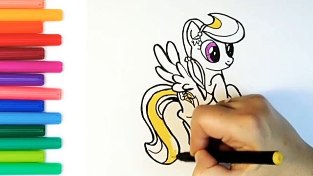 My little pony. How to draw pony Rainbow Dash. Как нарисовать пони Радугу Дэш смотреть онлайн
