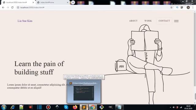 Build A Portfolio Website With HTML, CSS and Javascript ( Part 3 - The Hero Section ) смотреть онлайн