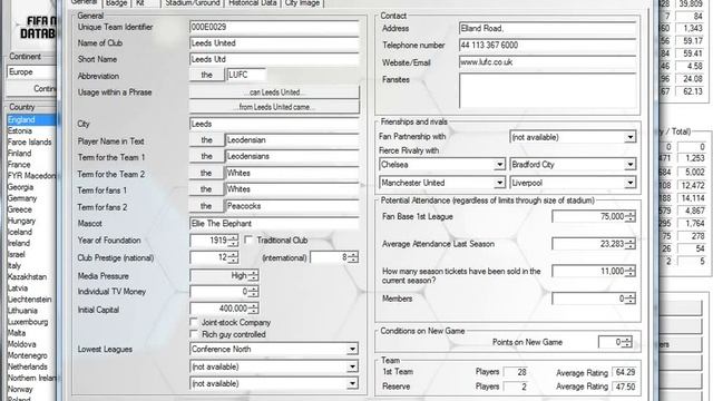 Fifa Manager Editor Database Tutorial Episode 1 (Players and Club) смотреть онлайн
