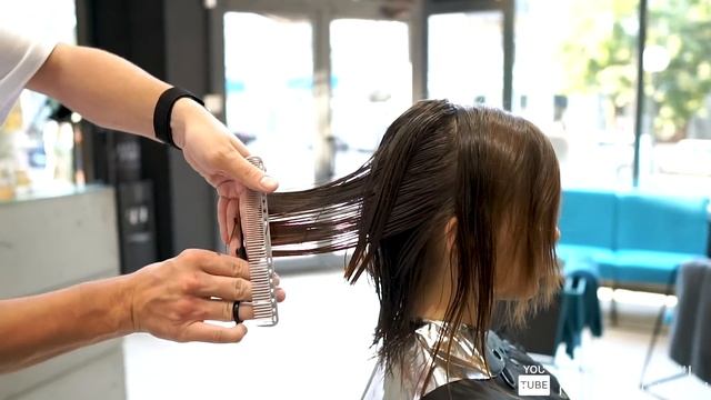 layered bob haircut: how to cut layers, hair tutorial смотреть онлайн