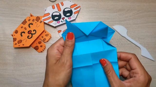Оригами кошка/оригами игрушка из бумаги/кошка каваи /поделки из бумаги/оригами игрушка/ смотреть онлайн